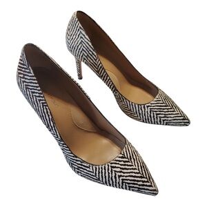Banana Republic Zebra print pony hair high heels Size 7.5